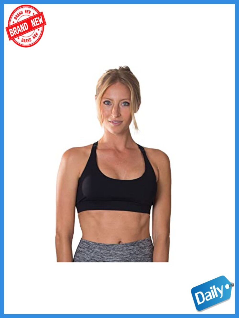 Nursing Sports Bra Medium Support Strappy Back Maternity